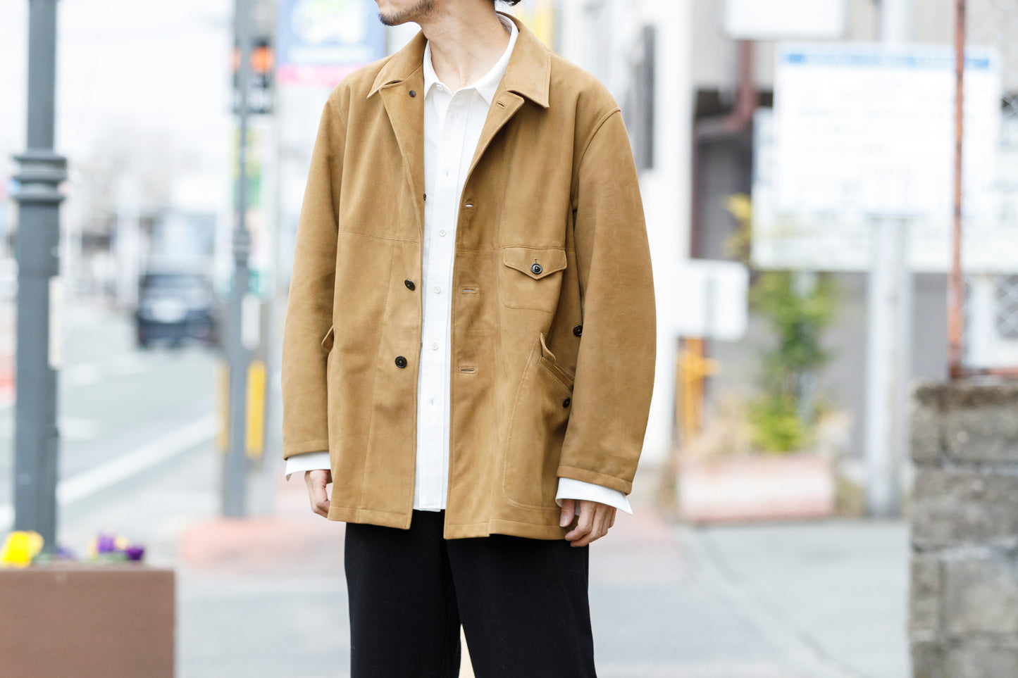 SARTO 261-01001 Half Coat(Metis Goat Suede Leather) - Brown Gold