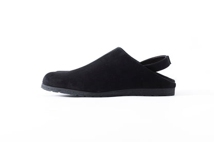 PETROSOLAUM × JAN-JAN VAN ESSCHE / SABOT / DEER SUEDE - Black