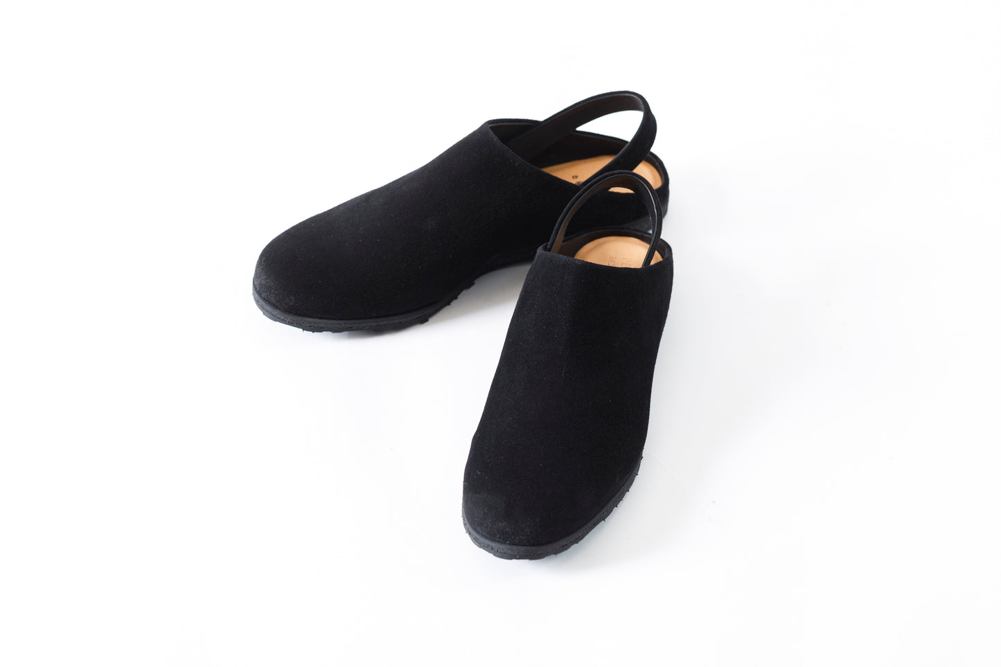 PETROSOLAUM × JAN-JAN VAN ESSCHE / SABOT / DEER SUEDE - Black