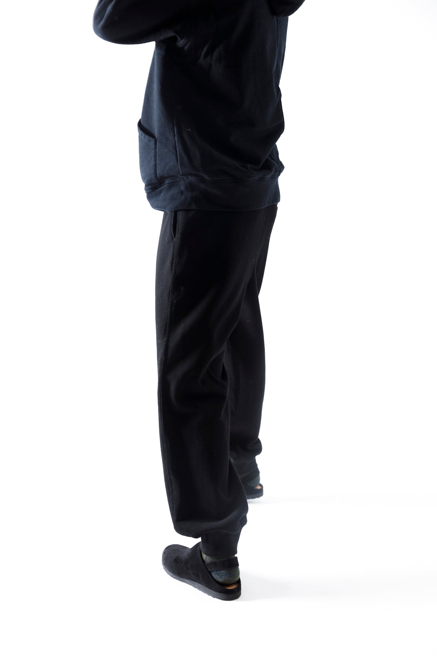 PETROSOLAUM × JAN-JAN VAN ESSCHE / SABOT / DEER SUEDE - Black