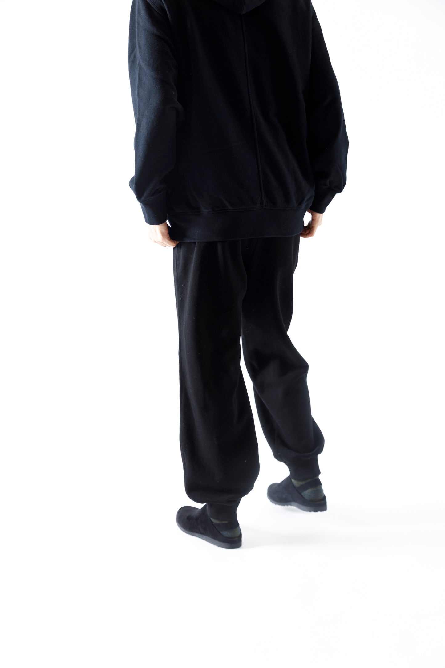 PETROSOLAUM × JAN-JAN VAN ESSCHE / SABOT / DEER SUEDE - Black