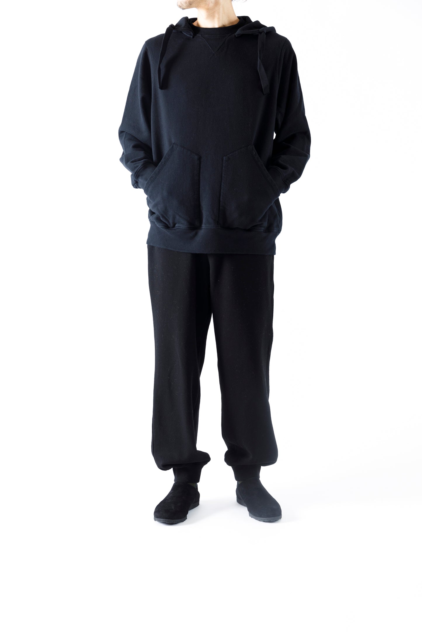 PETROSOLAUM × JAN-JAN VAN ESSCHE / SABOT / DEER SUEDE - Black