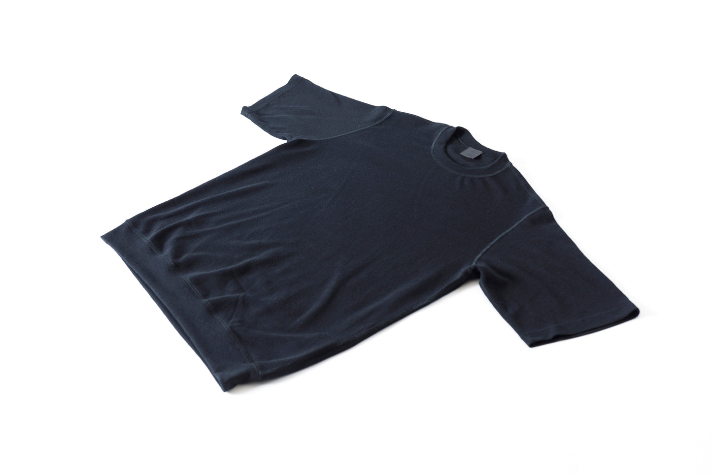 山内 / 26155/1/17強撚シルクヘビー天竺・ショートスリーブTシャツ - Black