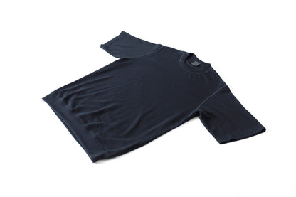 山内 / 26155/1/17強撚シルクヘビー天竺・ショートスリーブTシャツ - Black