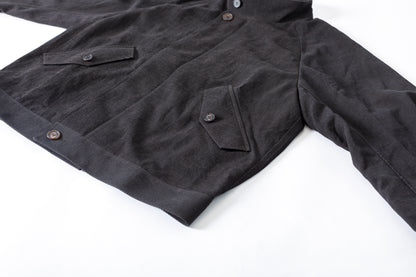 山内 / 26122-doro / 泥染ウールリネンヘリンボーン・セミダブルジップジャケット -doro サイズ4
