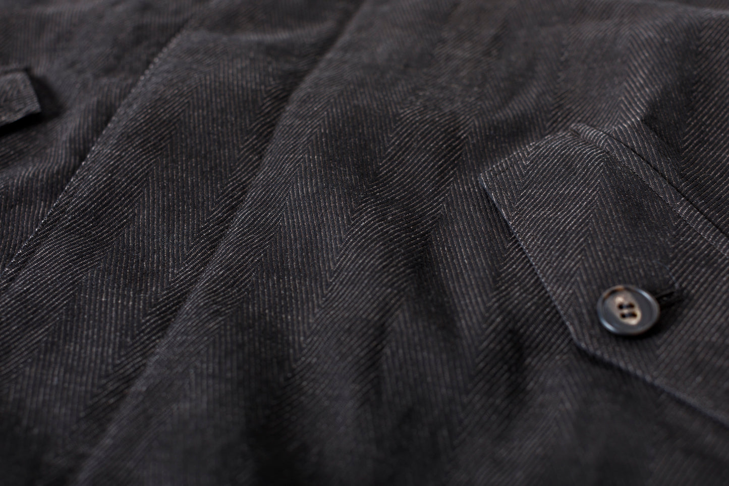 山内 / 26122-doro / 泥染ウールリネンヘリンボーン・セミダブルジップジャケット -doro サイズ4