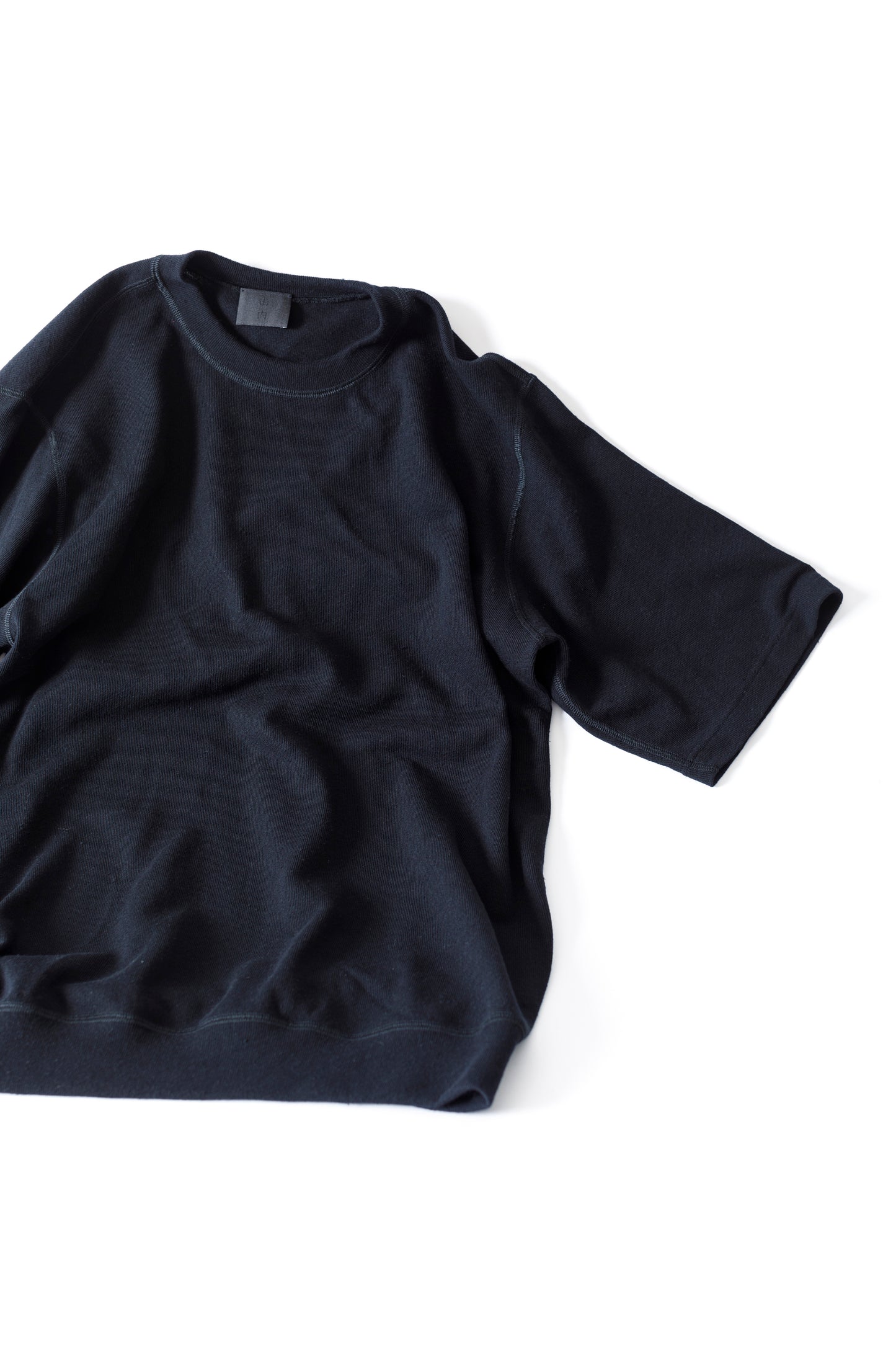 山内 / 26155/1/17強撚シルクヘビー天竺・ショートスリーブTシャツ - Black