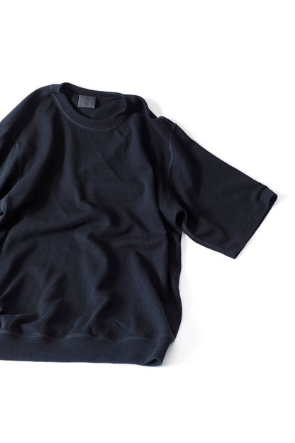 山内 / 26155/1/17強撚シルクヘビー天竺・ショートスリーブTシャツ - Black