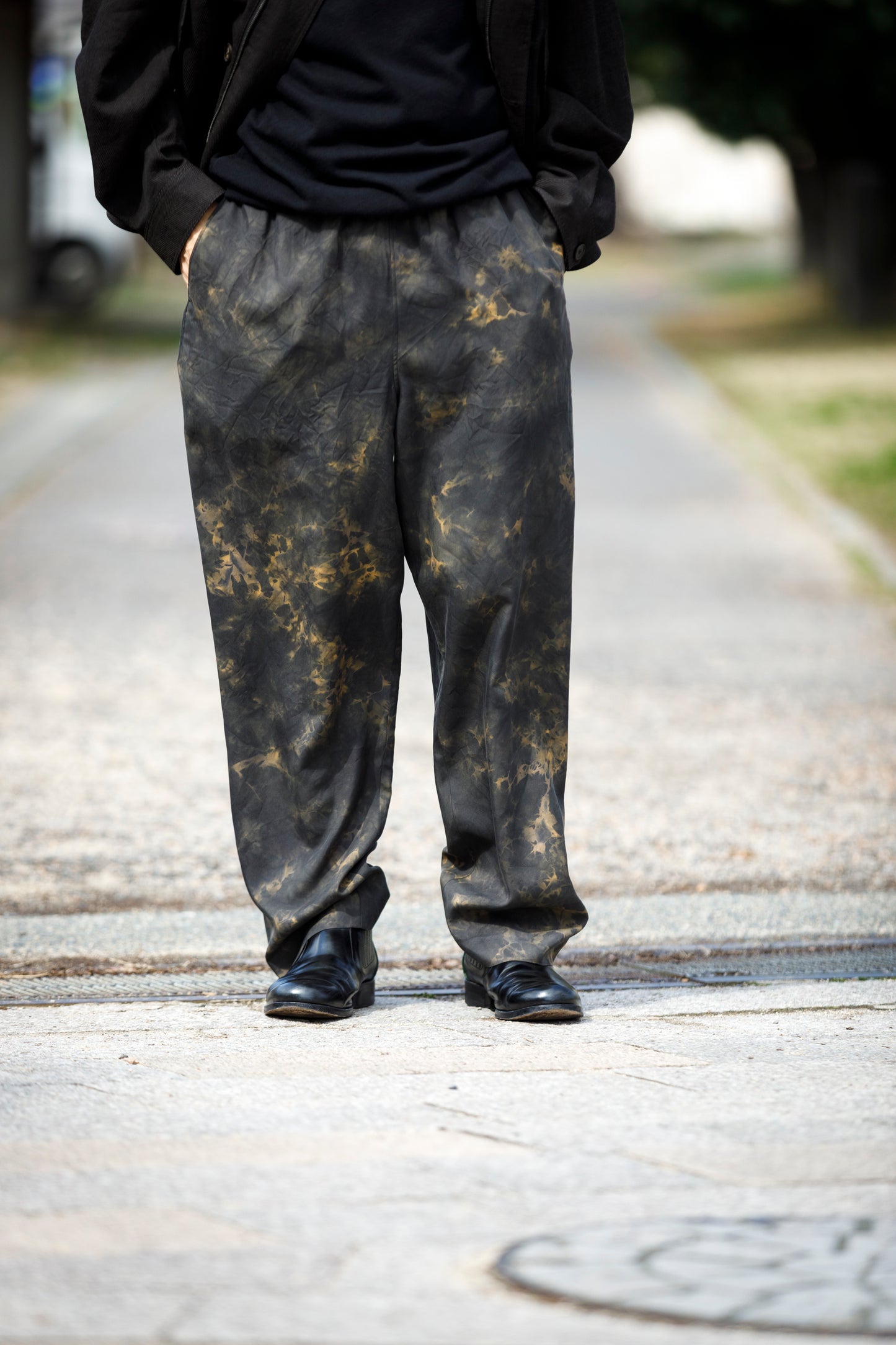 山内 / 26168-si/ari/有松絞り・ビンテージシルクギャバ・パジャマパンツ - arimats