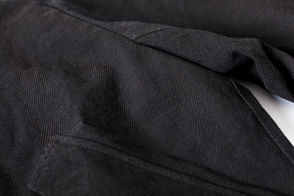 山内 / 26122-doro / 泥染ウールリネンヘリンボーン・セミダブルジップジャケット -doro サイズ4