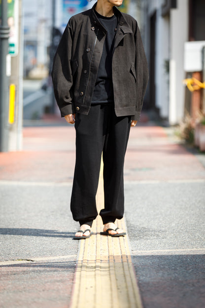 山内 / 26155/1/17強撚シルクヘビー天竺・ショートスリーブTシャツ - Black