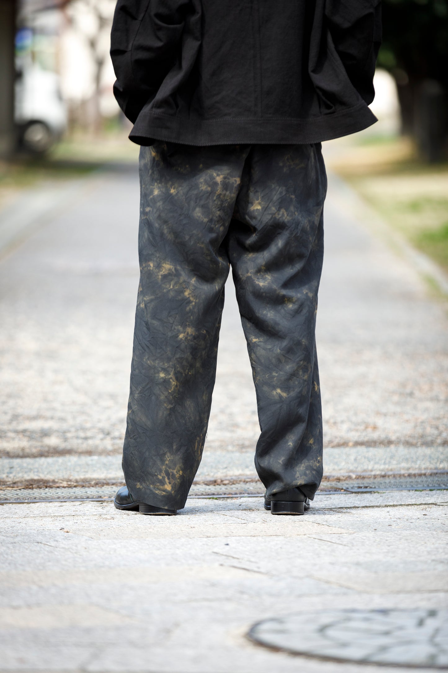 山内 / 26168-si/ari/有松絞り・ビンテージシルクギャバ・パジャマパンツ - arimats