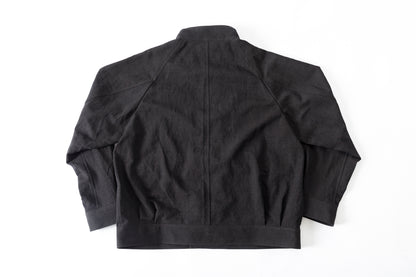 山内 / 26122-doro / 泥染ウールリネンヘリンボーン・セミダブルジップジャケット -doro サイズ4