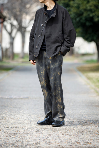 山内 / 26168-si/ari/有松絞り・ビンテージシルクギャバ・パジャマパンツ - arimats