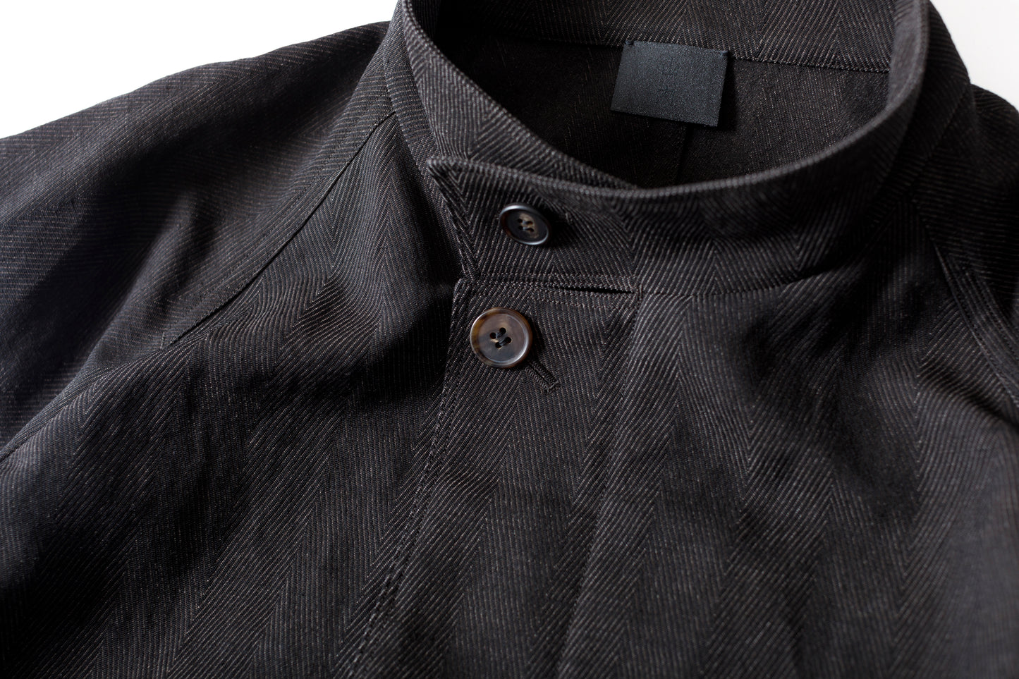 山内 / 26122-doro / 泥染ウールリネンヘリンボーン・セミダブルジップジャケット -doro サイズ4