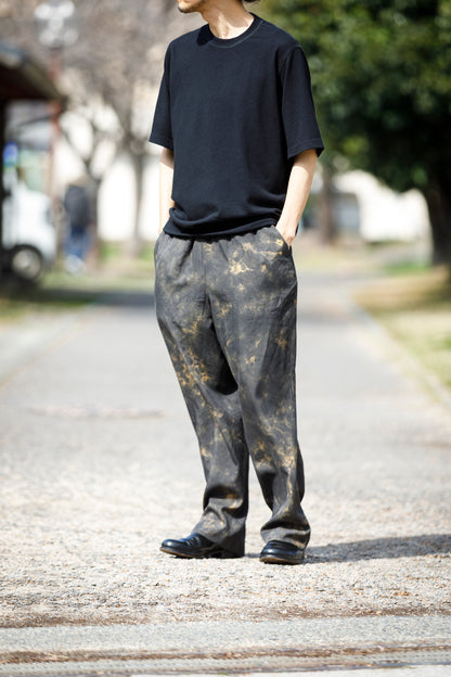 山内 / 26168-si/ari/有松絞り・ビンテージシルクギャバ・パジャマパンツ - arimats