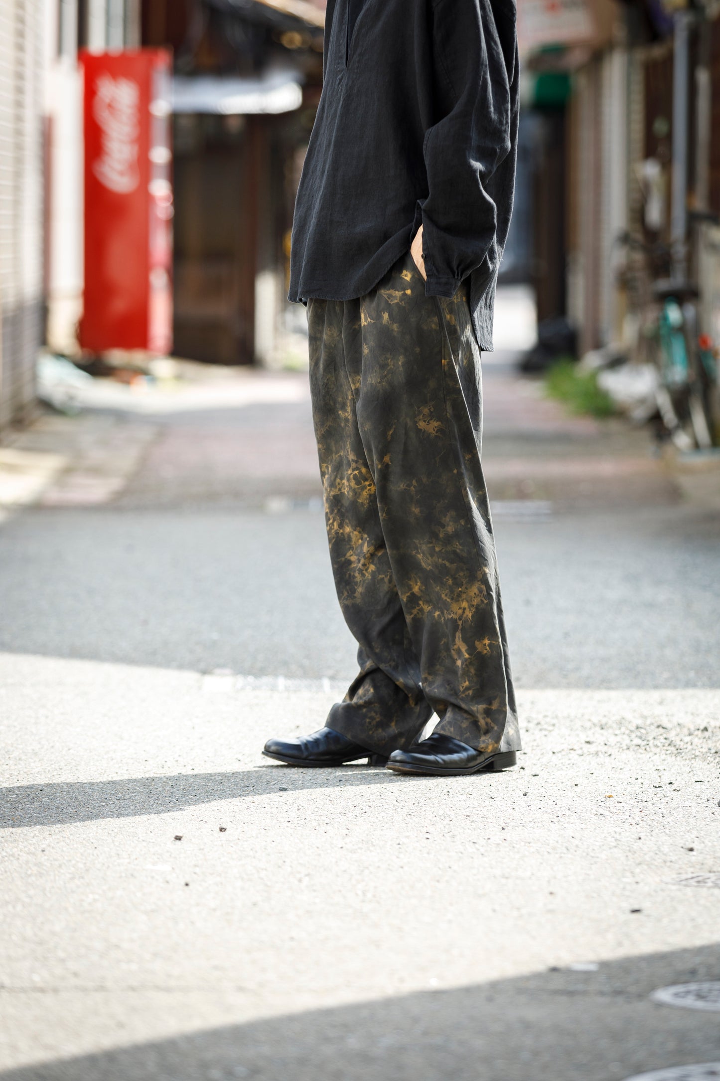 山内 / 26168-si/ari/有松絞り・ビンテージシルクギャバ・パジャマパンツ - arimats