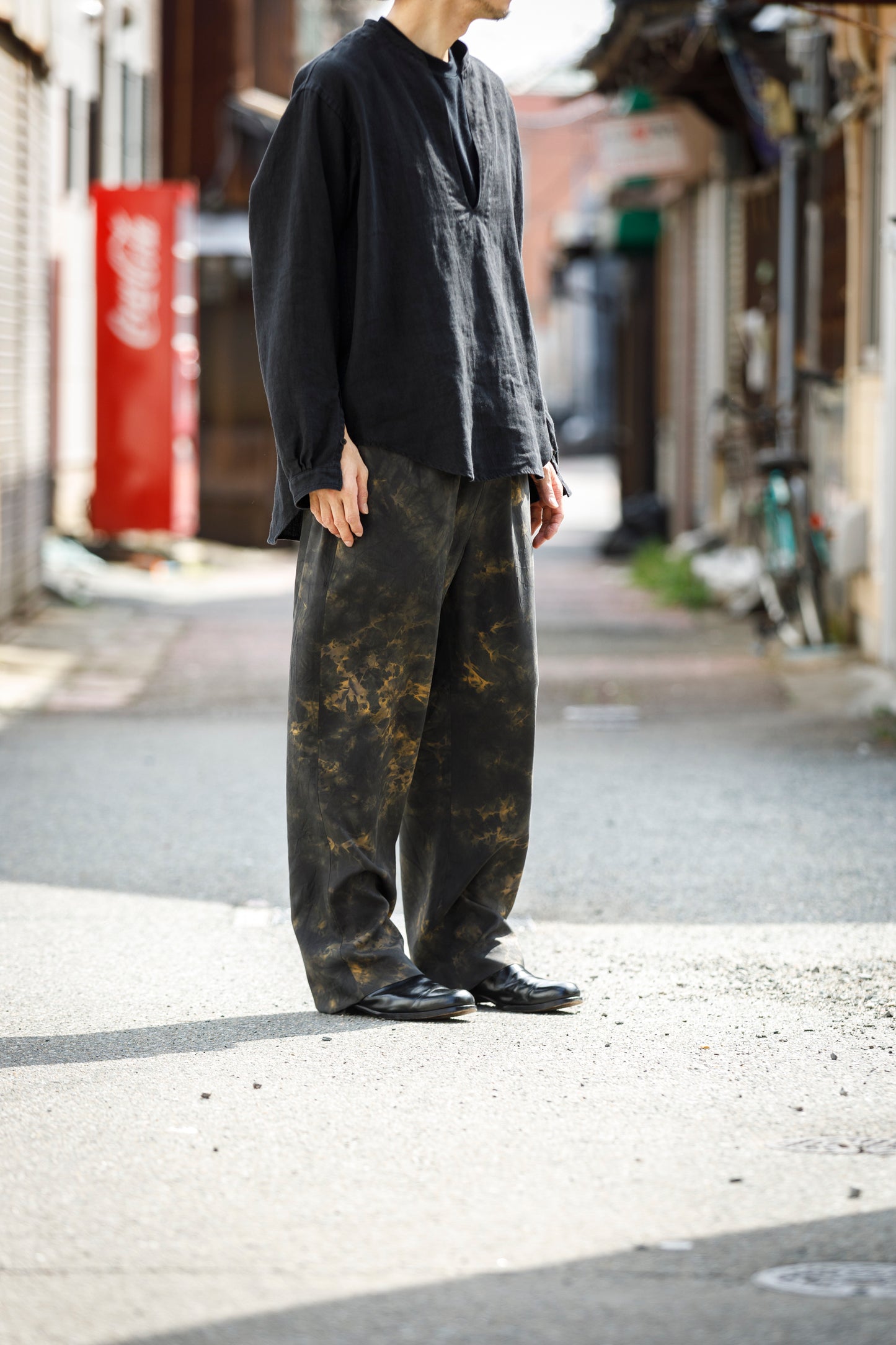 山内 / 26168-si/ari/有松絞り・ビンテージシルクギャバ・パジャマパンツ - arimats