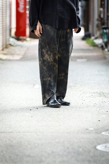 山内 / 26168-si/ari/有松絞り・ビンテージシルクギャバ・パジャマパンツ - arimats