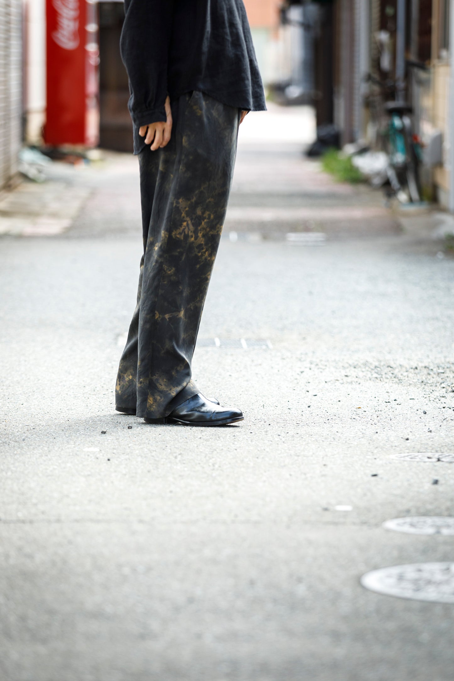 山内 / 26168-si/ari/有松絞り・ビンテージシルクギャバ・パジャマパンツ - arimats