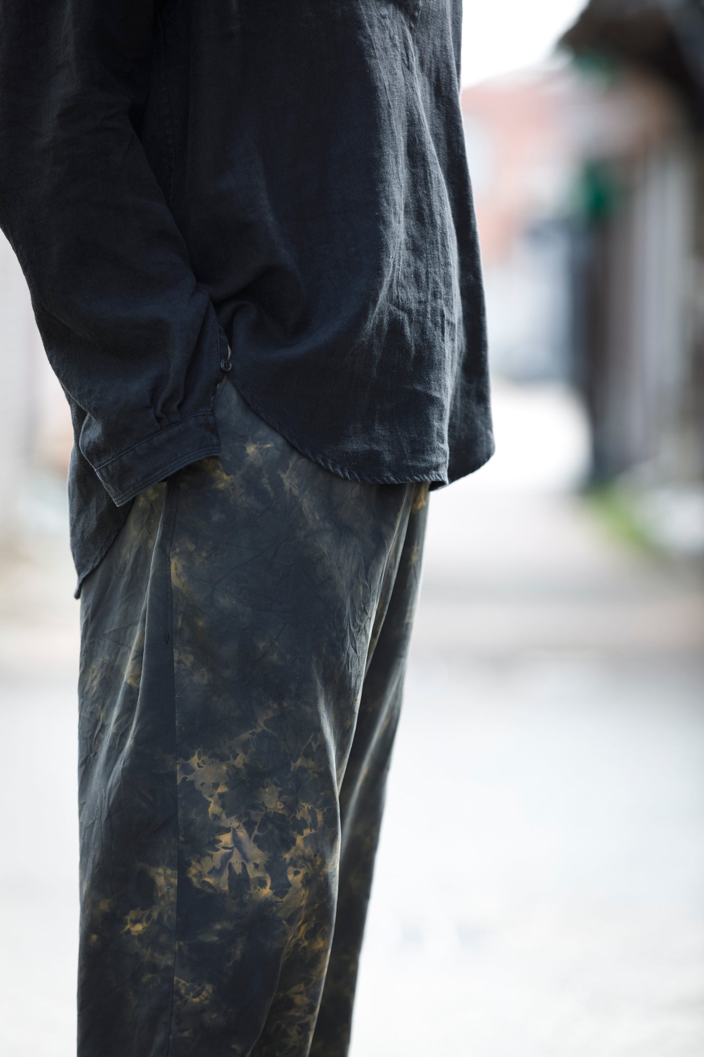 山内 / 26168-si/ari/有松絞り・ビンテージシルクギャバ・パジャマパンツ - arimats