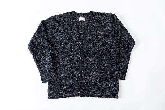 SARTO / 261-22003 MACHINE × HAND KNIT CARDIGAN - Black