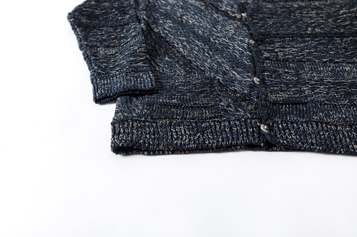 SARTO / 261-22003 MACHINE × HAND KNIT CARDIGAN - Black
