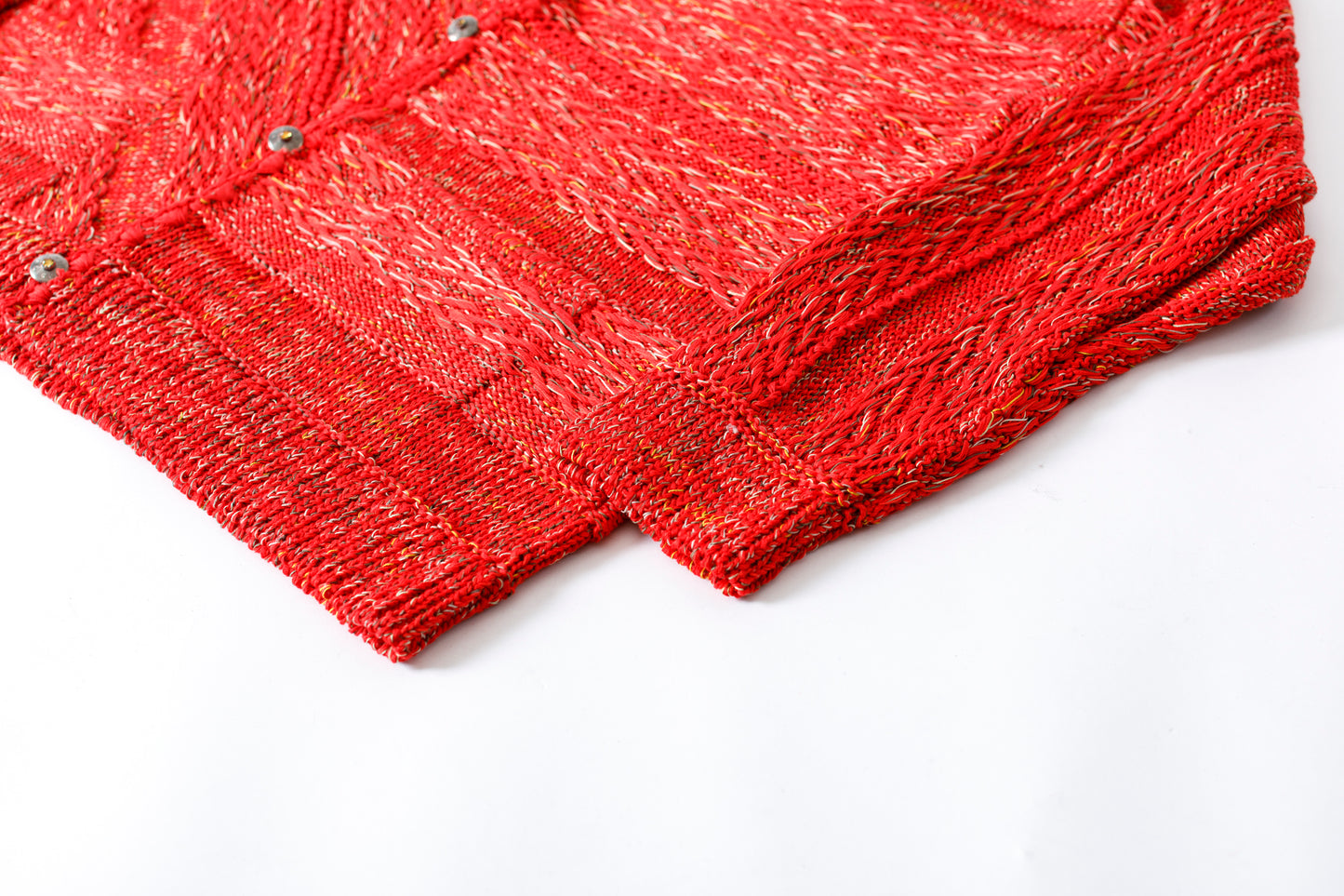 SARTO / 261-22003 MACHINE × HAND KNIT CARDIGAN - V.Red