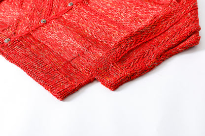 SARTO / 261-22003 MACHINE × HAND KNIT CARDIGAN - V.Red