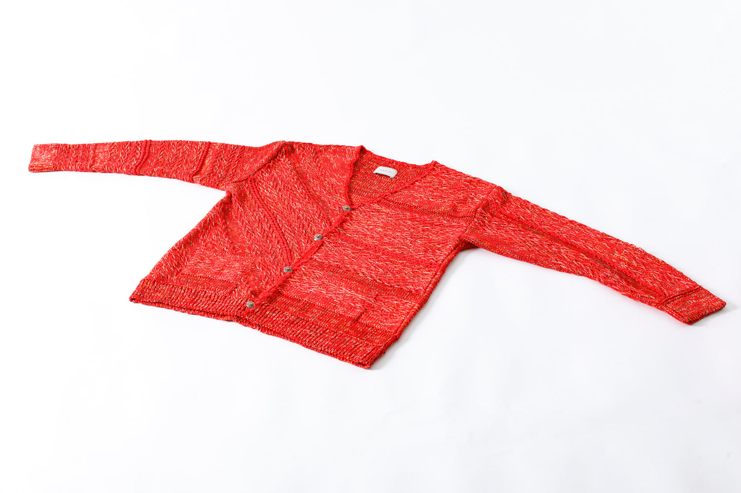 SARTO / 261-22003 MACHINE × HAND KNIT CARDIGAN - V.Red