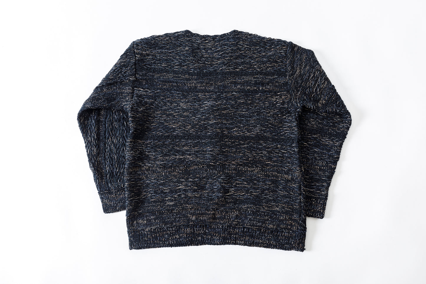 SARTO / 261-22003 MACHINE × HAND KNIT CARDIGAN - Black