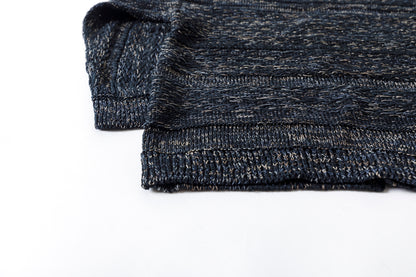 SARTO / 261-22003 MACHINE × HAND KNIT CARDIGAN - Black