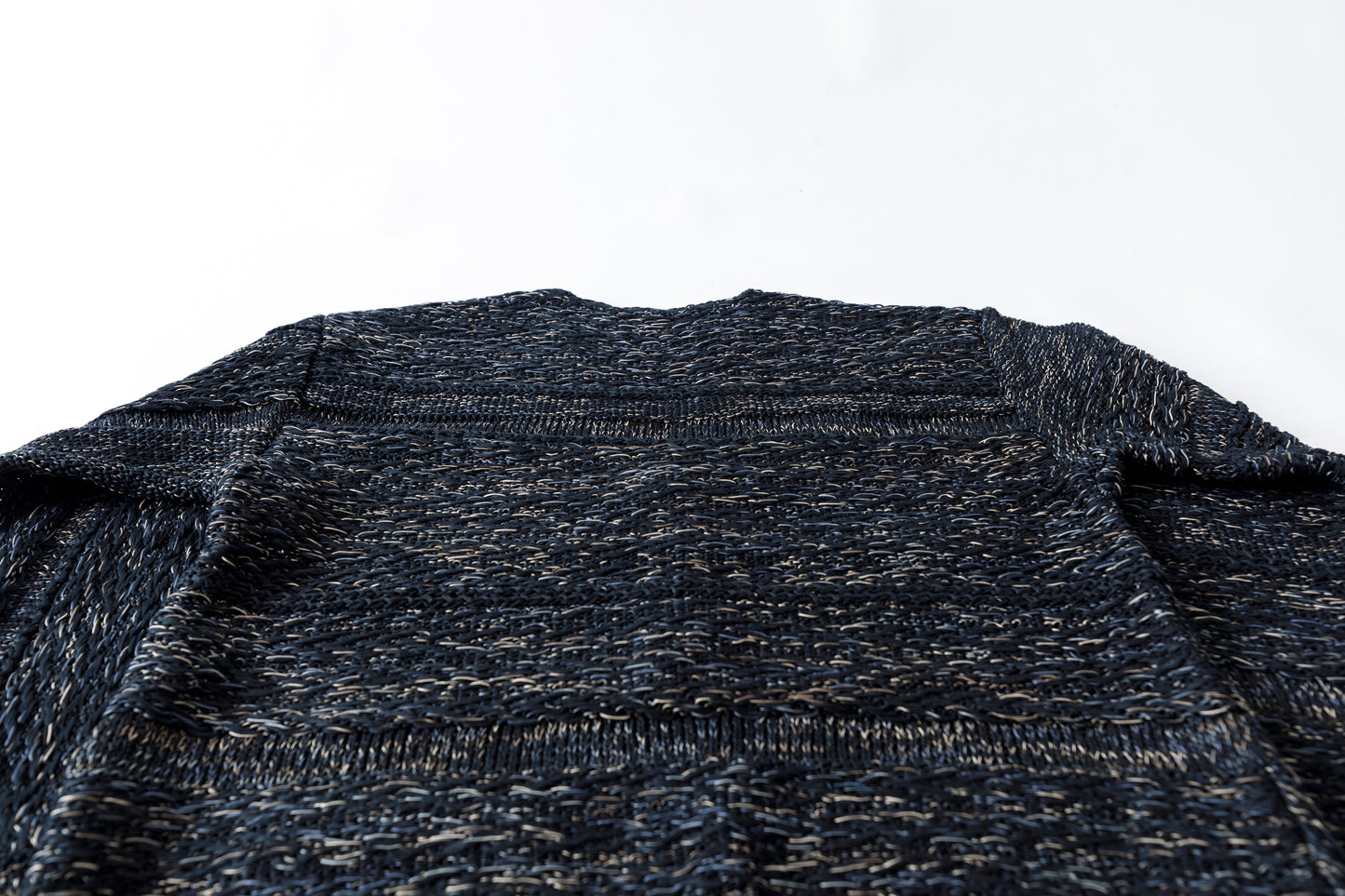 SARTO / 261-22003 MACHINE × HAND KNIT CARDIGAN - Black