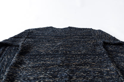 SARTO / 261-22003 MACHINE × HAND KNIT CARDIGAN - Black