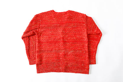 SARTO / 261-22003 MACHINE × HAND KNIT CARDIGAN - V.Red