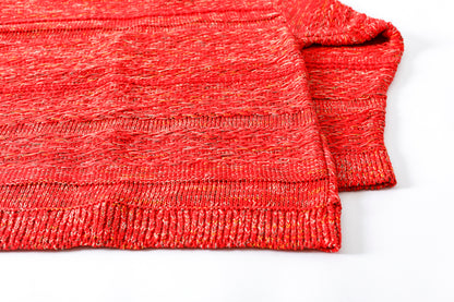 SARTO / 261-22003 MACHINE × HAND KNIT CARDIGAN - V.Red