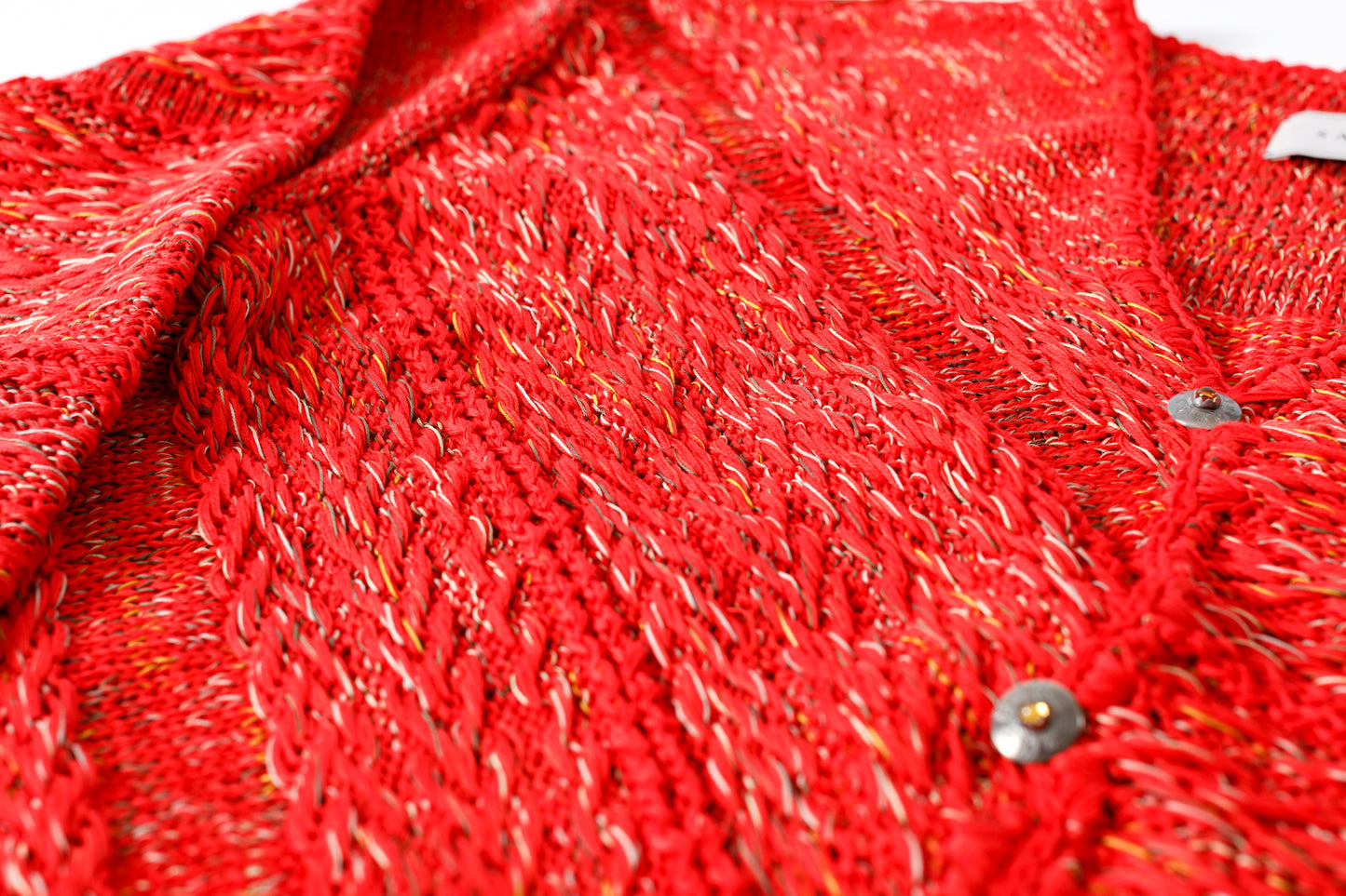 SARTO / 261-22003 MACHINE × HAND KNIT CARDIGAN - V.Red