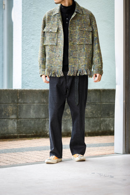SARTO / 261-03002 MIX TWEED OVER SHIRT - ARMY(HOME SPUN)
