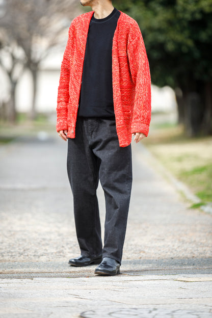 SARTO / 261-22003 MACHINE × HAND KNIT CARDIGAN - V.Red