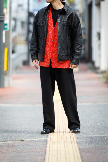 SARTO / 261-22003 MACHINE × HAND KNIT CARDIGAN - V.Red