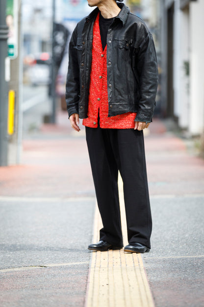 SARTO / 261-22003 MACHINE × HAND KNIT CARDIGAN - V.Red