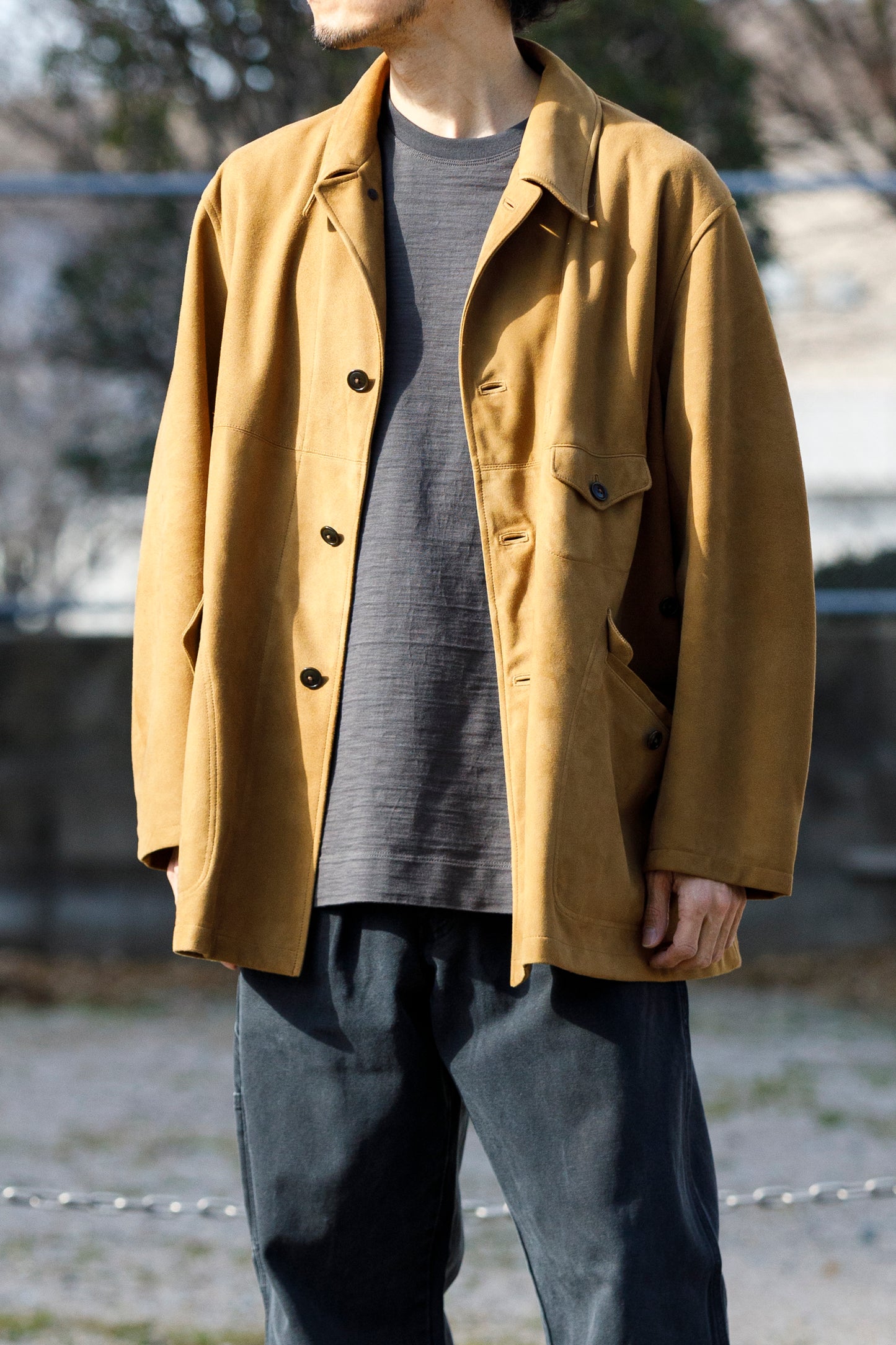 SARTO 261-01001 Half Coat(Metis Goat Suede Leather) - Brown Gold