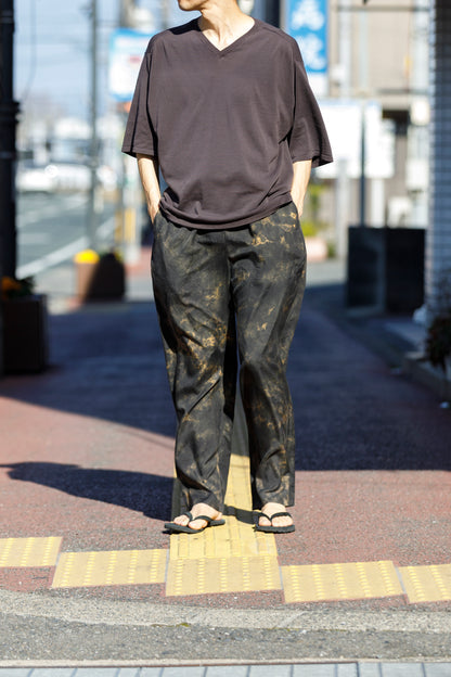 山内 / 26168-si/ari/有松絞り・ビンテージシルクギャバ・パジャマパンツ - arimats