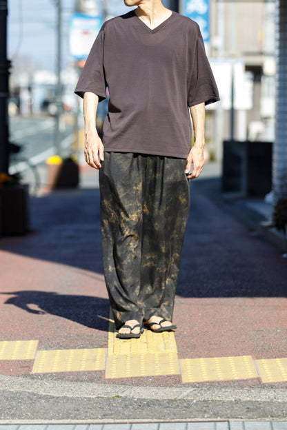 山内 / 26168-si/ari/有松絞り・ビンテージシルクギャバ・パジャマパンツ - arimats