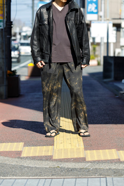山内 / 26168-si/ari/有松絞り・ビンテージシルクギャバ・パジャマパンツ - arimats