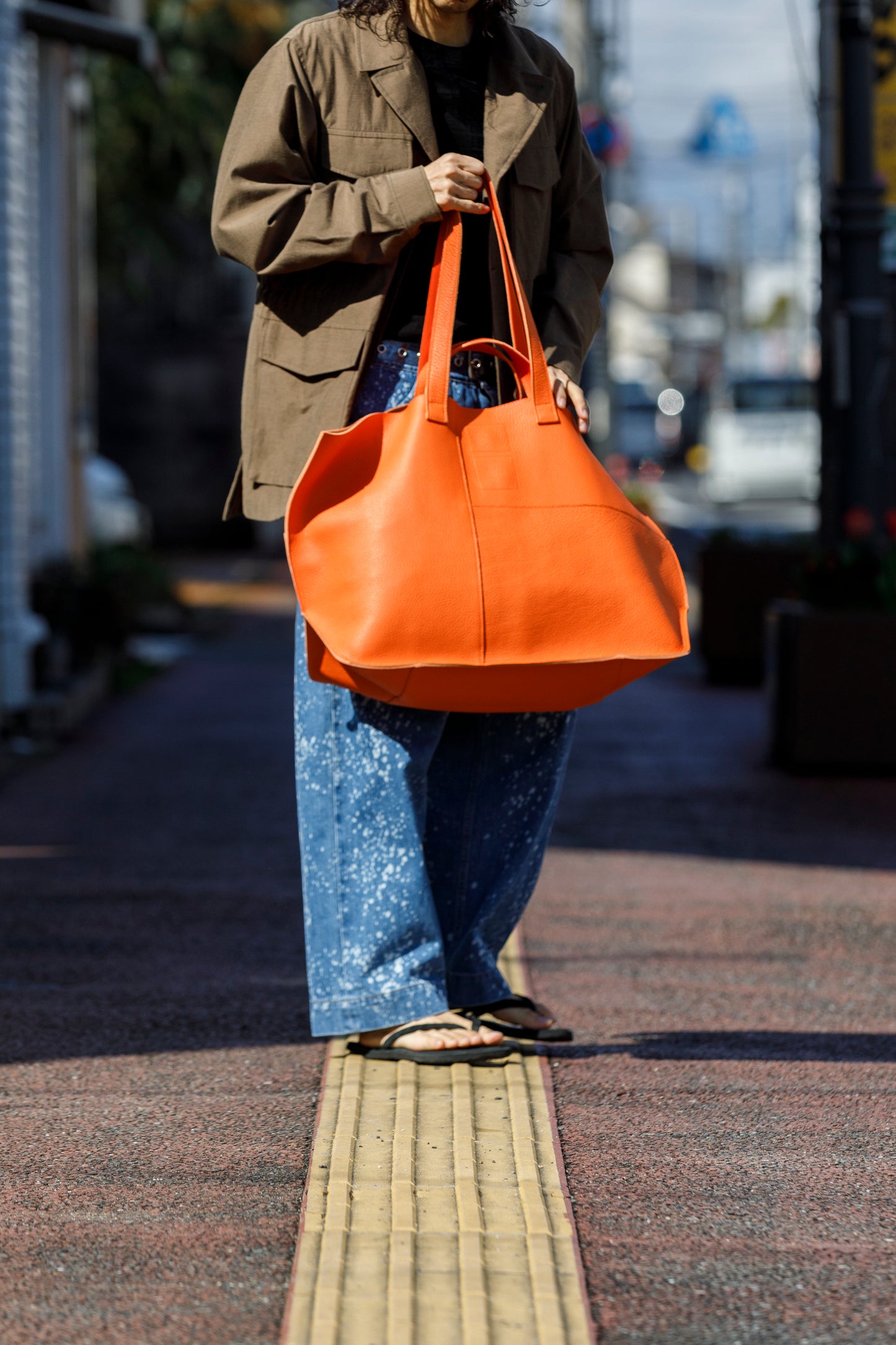 Willow Pants / R-015 HOUSE × WP Hand craft - Hermes Orange
