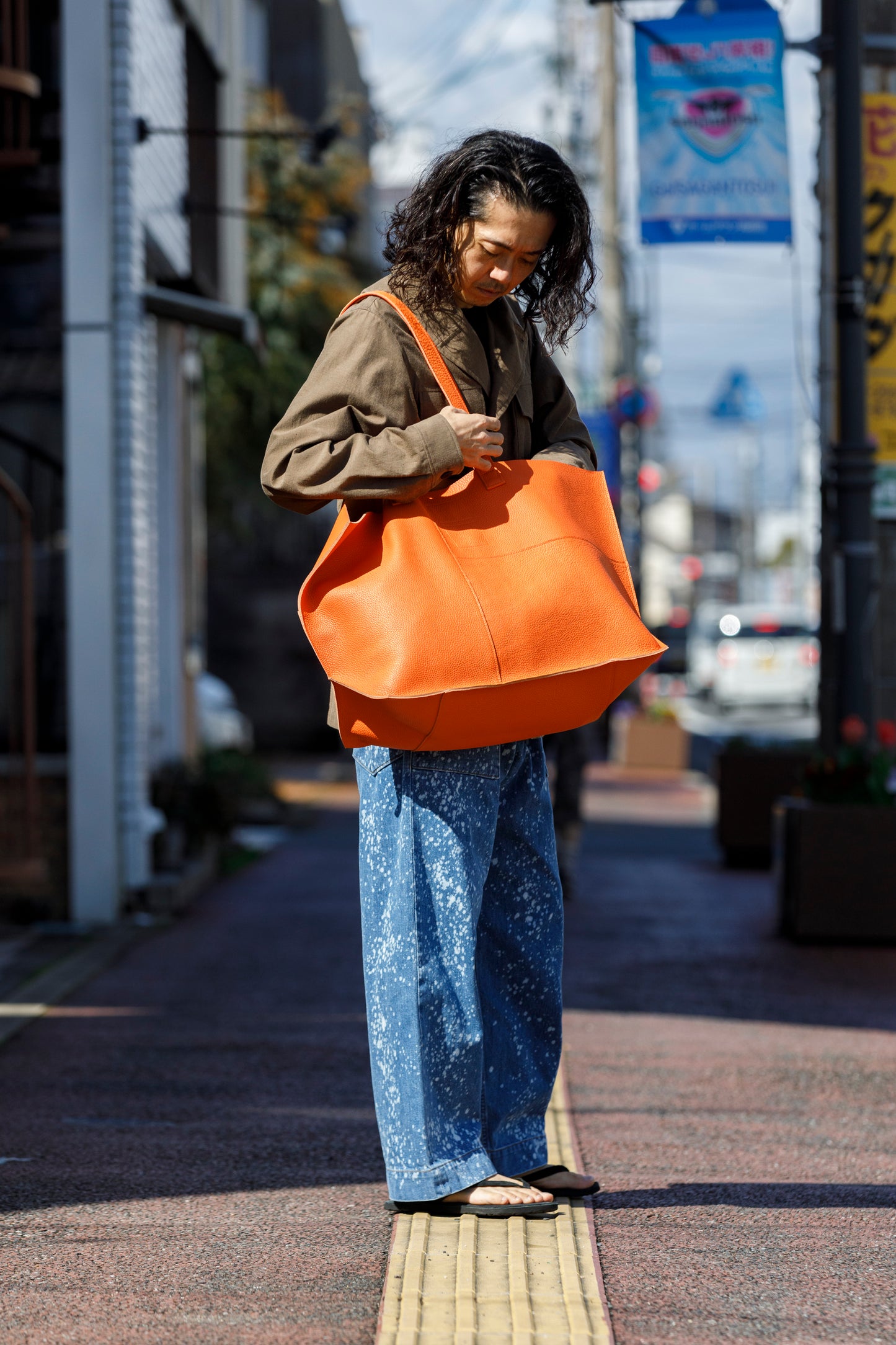 Willow Pants / R-015 HOUSE × WP Hand craft - Hermes Orange