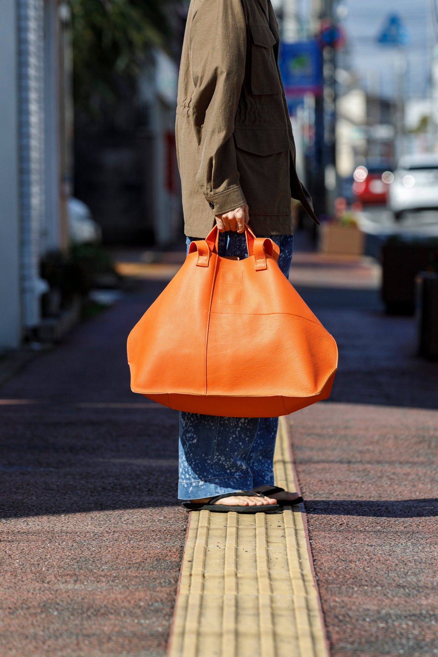 Willow Pants / R-015 HOUSE × WP Hand craft - Hermes Orange
