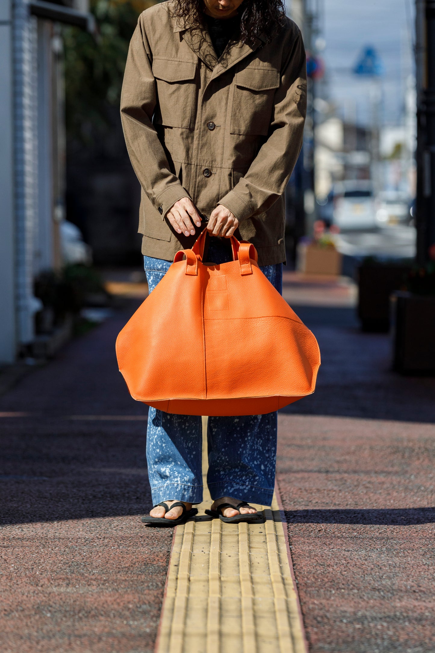 Willow Pants / R-015 HOUSE × WP Hand craft - Hermes Orange