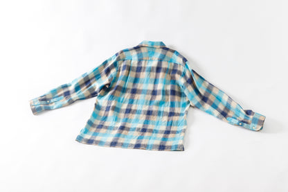MOJITO / ABSHINTH SHIRT_linen plaid - Blue